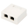 Akcesorium do szafy RACK ExtraLink  Gniazdo natynkowe 2x port RJ45 STP 5e (biała)